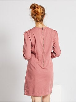 Korte jurk van keperstof - Kiabi