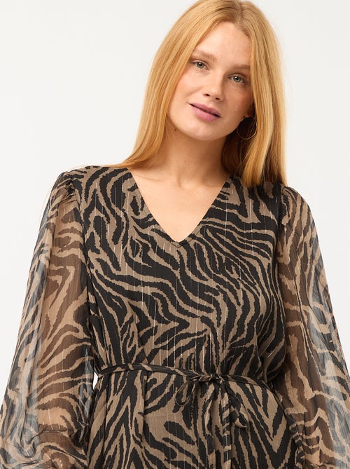 Korte jurk van voile met glansgaren 'JDY' - Kiabi