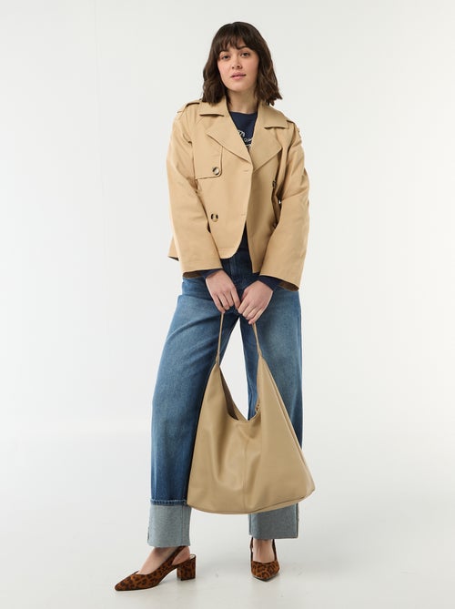 Korte katoenen trenchcoat - Kiabi