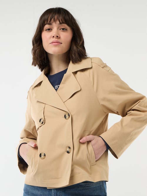 Korte katoenen trenchcoat - Kiabi