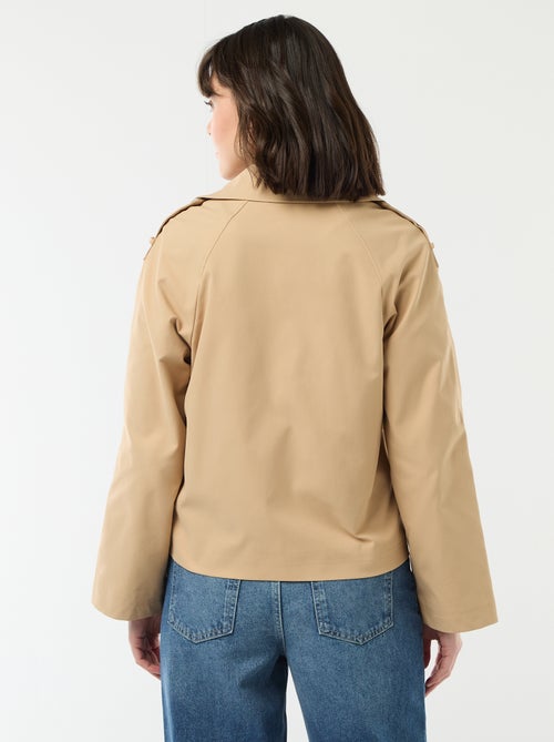 Korte katoenen trenchcoat - Kiabi