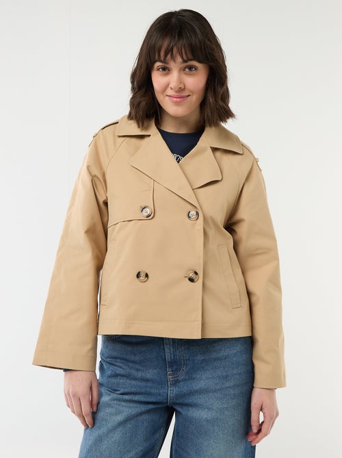 Korte katoenen trenchcoat - Kiabi