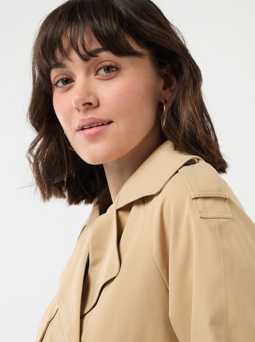 Korte katoenen trenchcoat - Kiabi