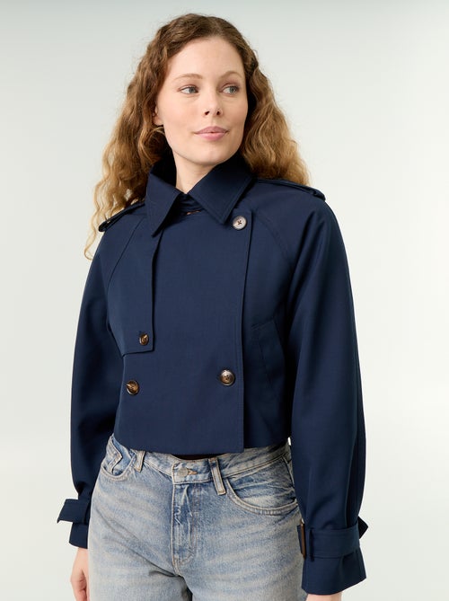 Korte katoenen trenchcoat - Kiabi