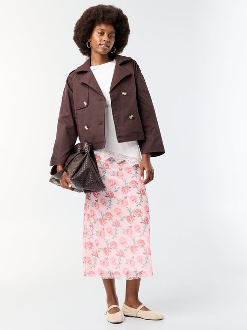 Korte katoenen trenchcoat - Kiabi
