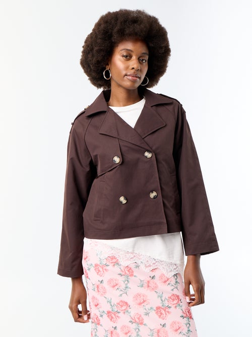 Korte katoenen trenchcoat - Kiabi