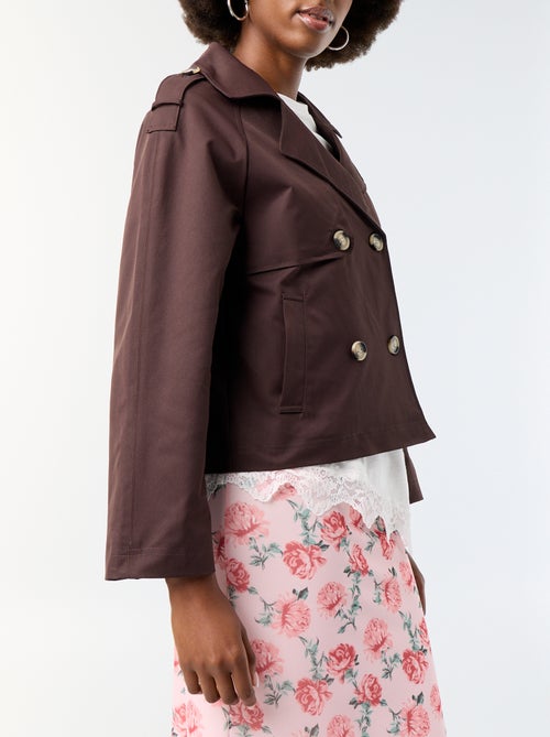 Korte katoenen trenchcoat - Kiabi