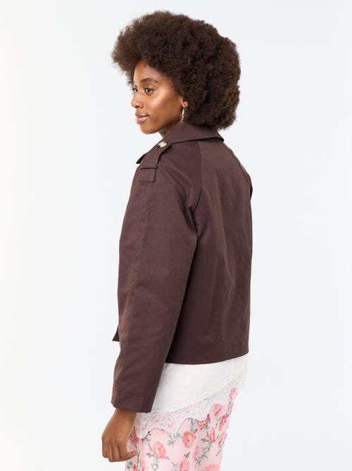 Korte katoenen trenchcoat - Kiabi