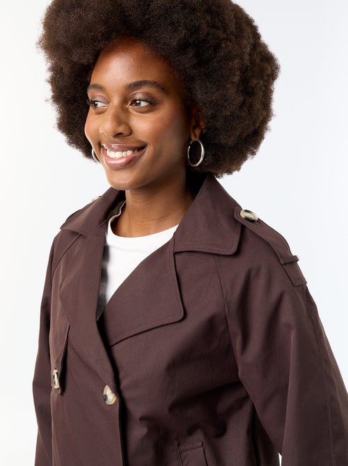 Korte katoenen trenchcoat - Kiabi