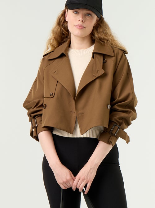 Korte katoenen trenchcoat - Kiabi