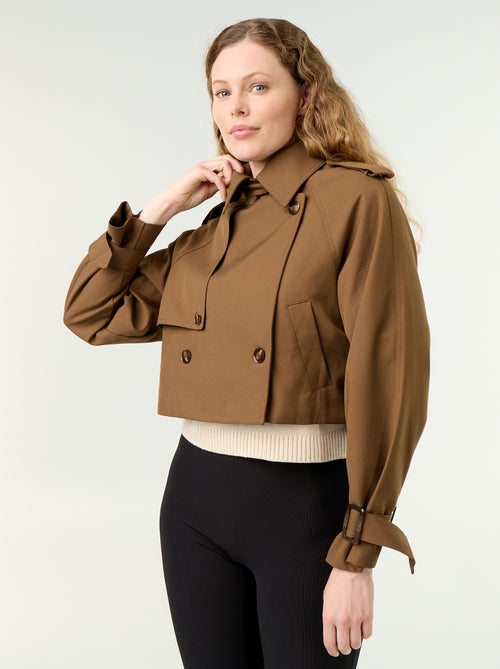 Korte katoenen trenchcoat - Kiabi