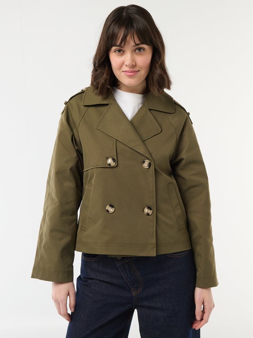 Korte katoenen trenchcoat - Kiabi