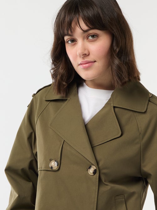 Korte katoenen trenchcoat - Kiabi