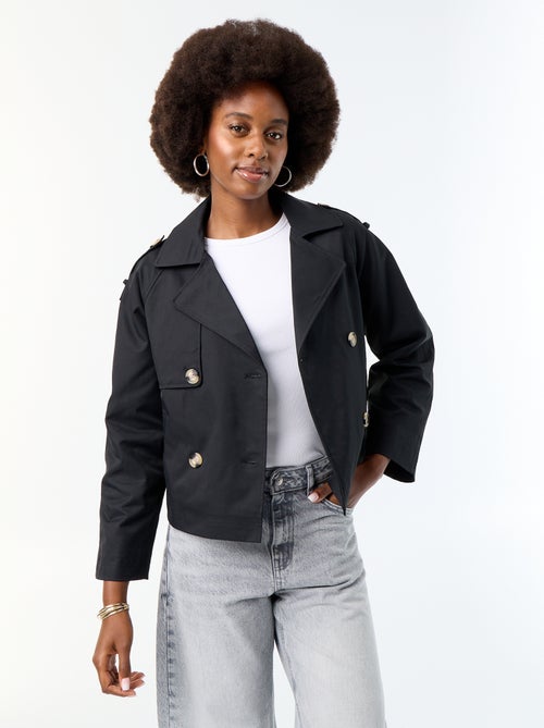 Korte katoenen trenchcoat - Kiabi