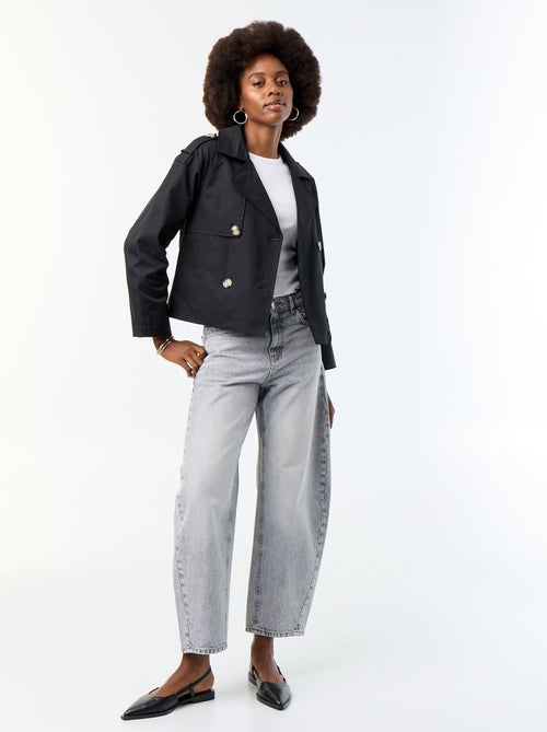 Korte katoenen trenchcoat - Kiabi