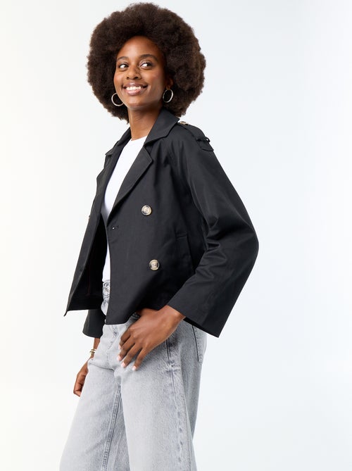Korte katoenen trenchcoat - Kiabi