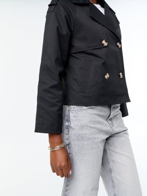 Korte katoenen trenchcoat - Kiabi