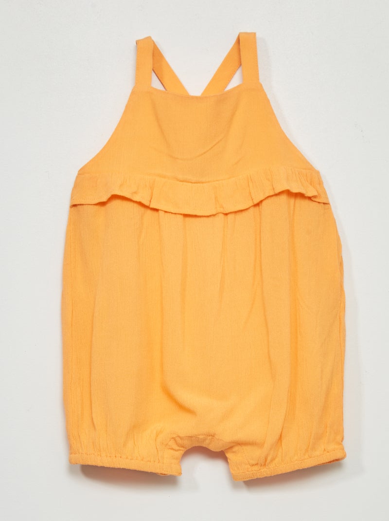 Korte kruippakje met print ORANJE - Kiabi