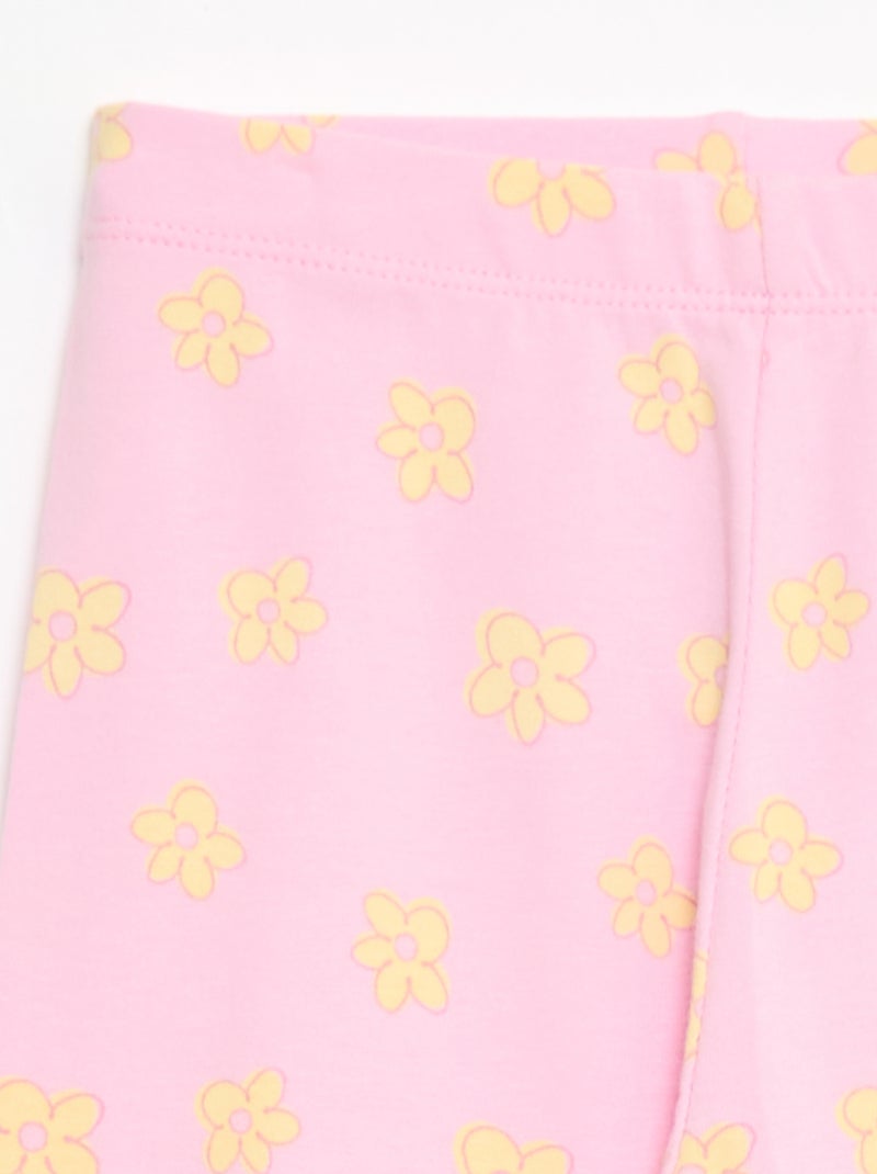 Korte legging met print Rose - Kiabi