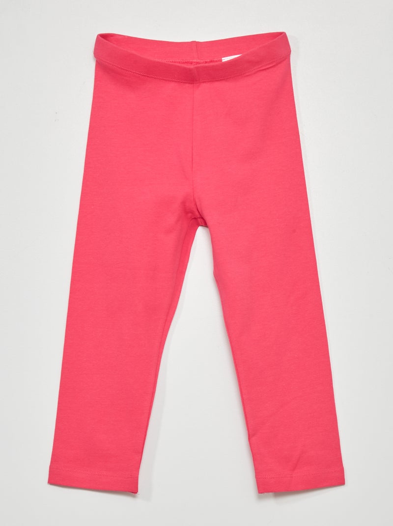 Korte legging van effen jersey roze - Kiabi