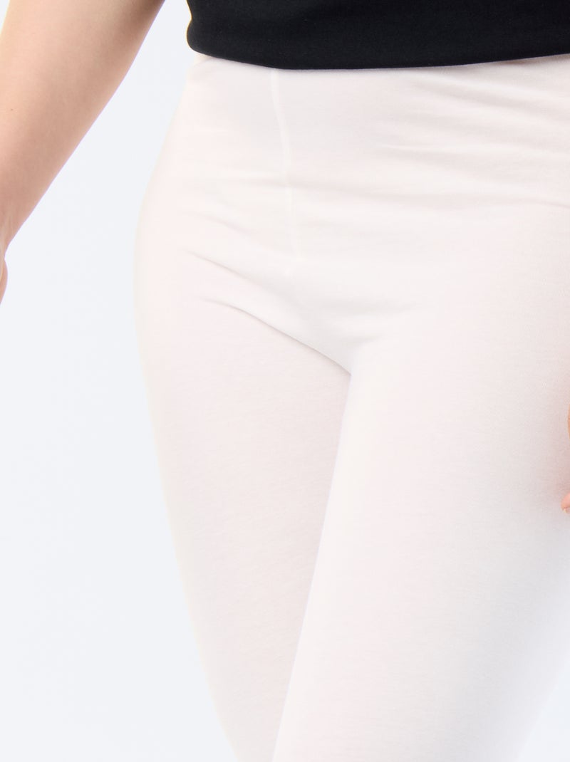 Korte legging van jerseytricot Wit - Kiabi