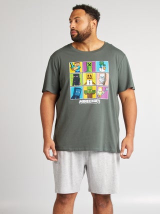 Korte 'Minecraft'-pyjama - Short + T-shirt - 2-delig