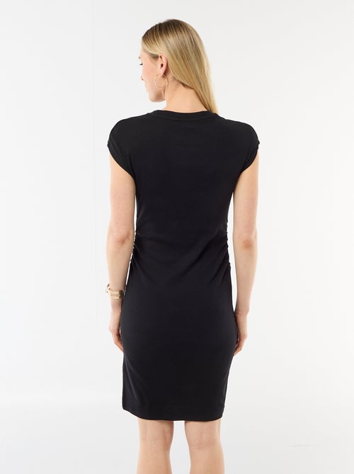 Korte mouwloze jurk van ribstof - Kiabi