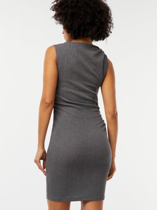 Korte, mouwloze jurk van wafeltricot - Kiabi