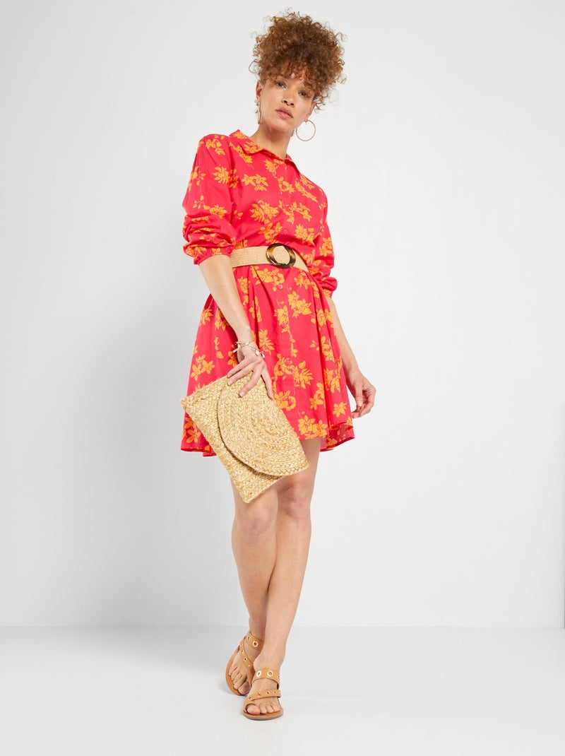 Korte overhemdjurk met print ROSE - Kiabi