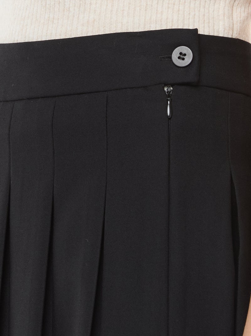 Korte plooirok zwart - Kiabi