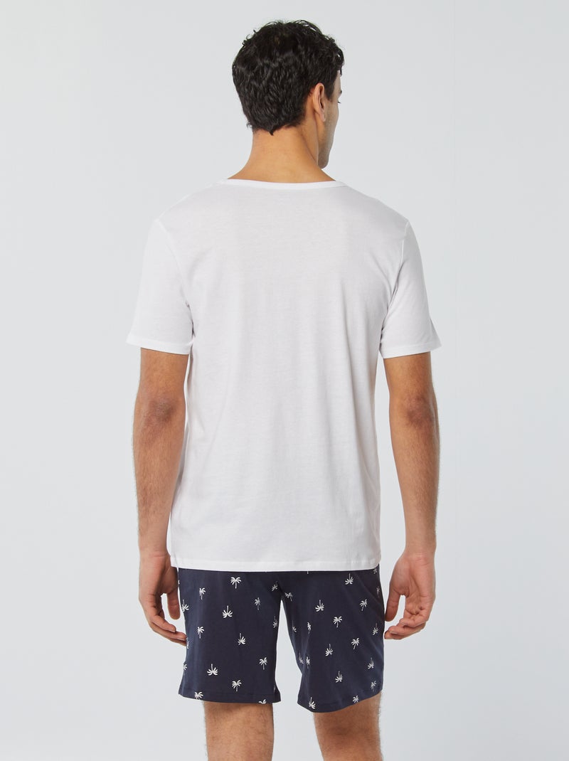 Korte pyjama - 2-delig BLAUW - Kiabi