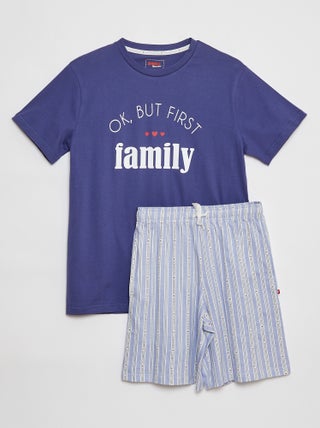 Korte pyjama - Jersey T-shirt + short - 2-delig