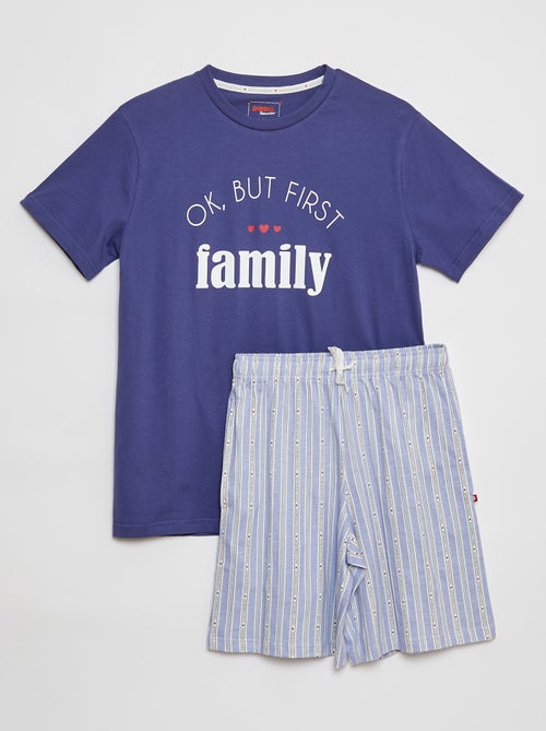 Korte pyjama - Jersey T-shirt + short - 2-delig - Kiabi