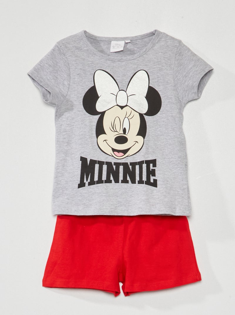 Korte pyjama - 'Minnie'-print - 2-delig GRIJS - Kiabi