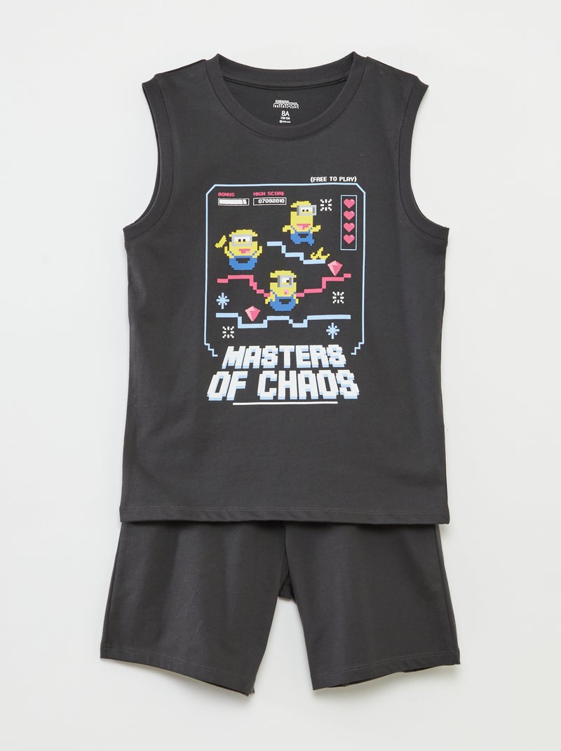 Korte pyjama - Singlet + short 'Minions' - 2-delig GRIJS - Kiabi