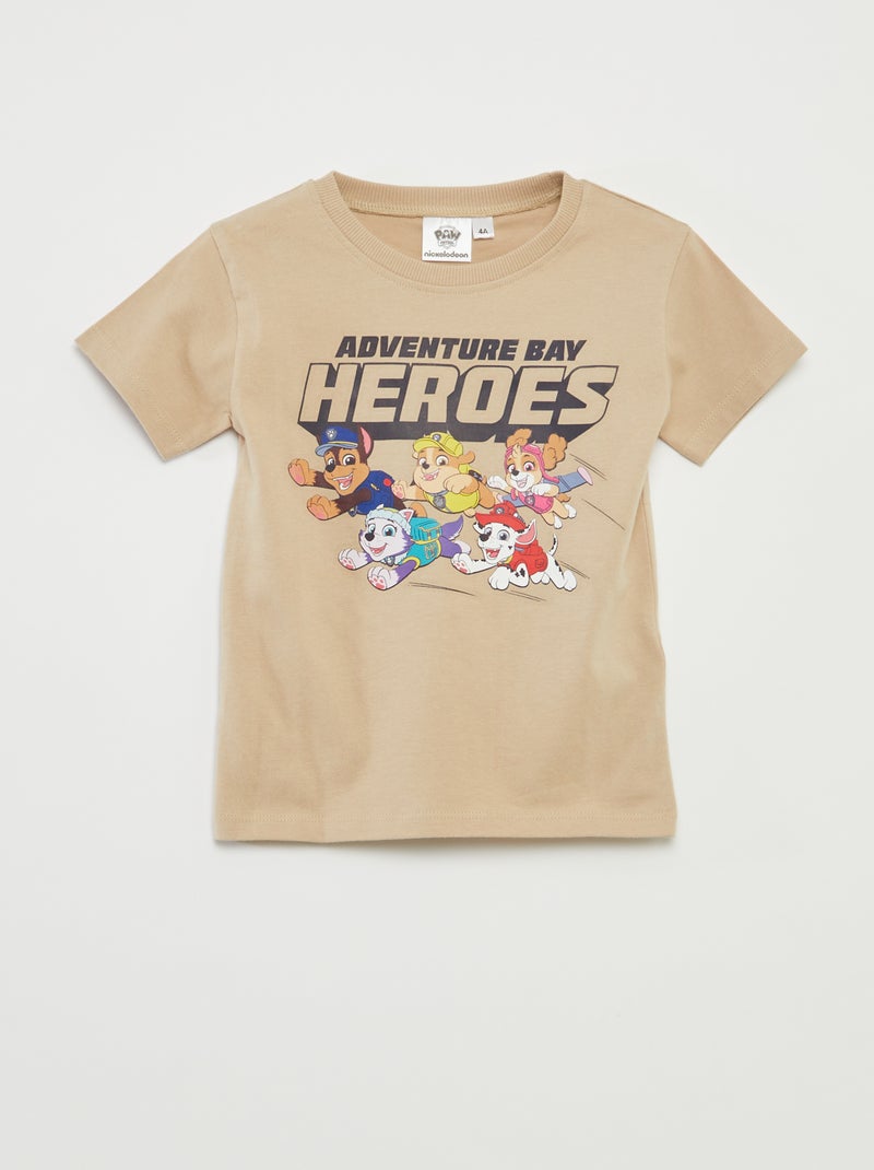 Korte pyjama - T-shirt + short 'PAW Patrol' - 2-delig BIEGE - Kiabi