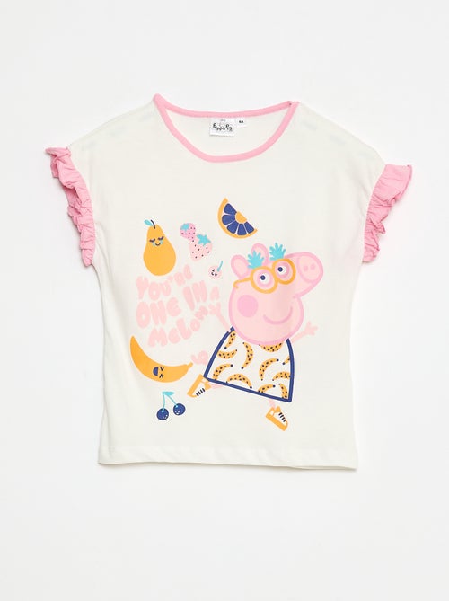 Korte pyjama - T-shirt + short 'Peppa Pig' - 2-delig - Kiabi