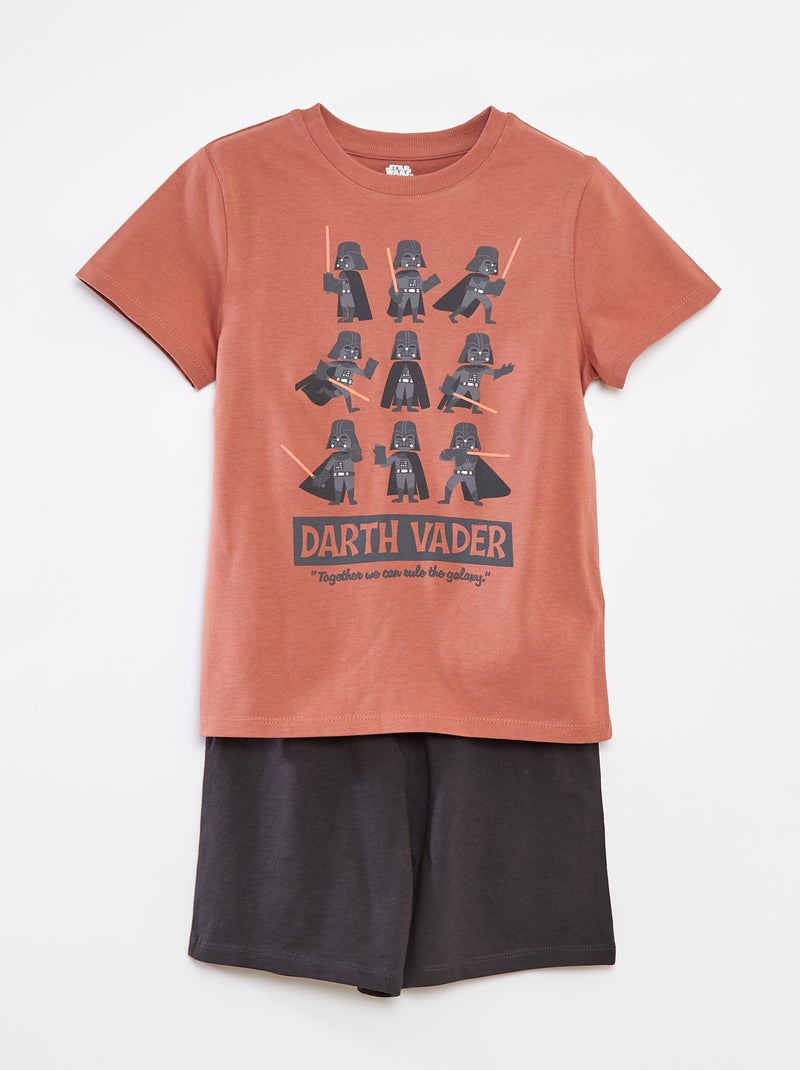 Korte pyjama - T-shirt + short 'Star Wars' - 2-delig Bruin - Kiabi