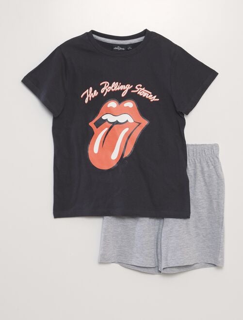 Korte pyjama - 'The Rolling Stones'-print - 2-delig - Kiabi