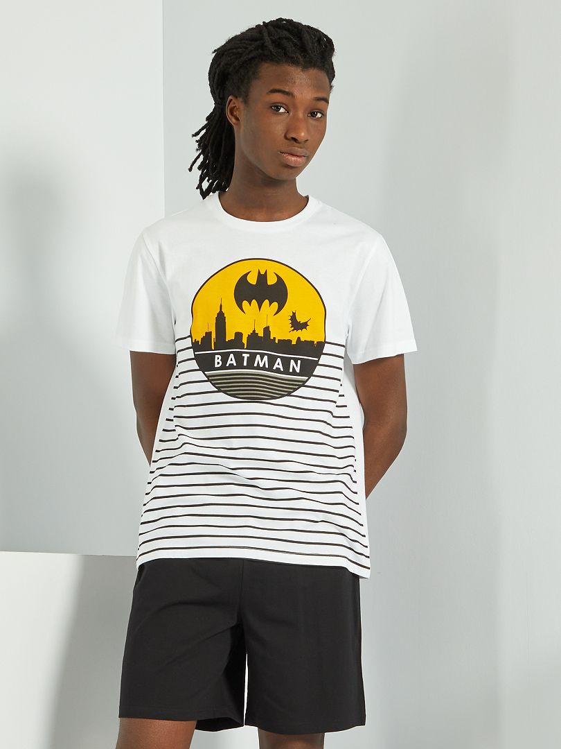 Korte pyjama 'Batman' wit / zwart - Kiabi