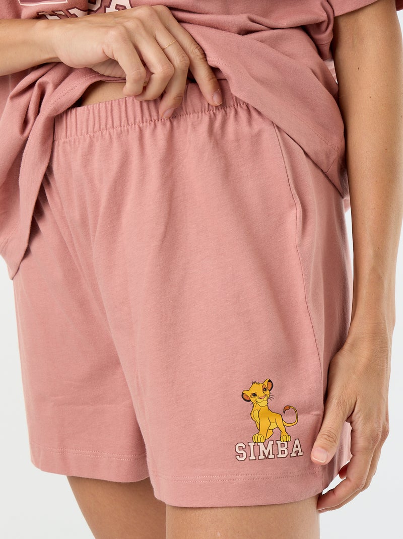 Korte pyjama 'De Leeuwenkoning' - 2-delig Rose - Kiabi