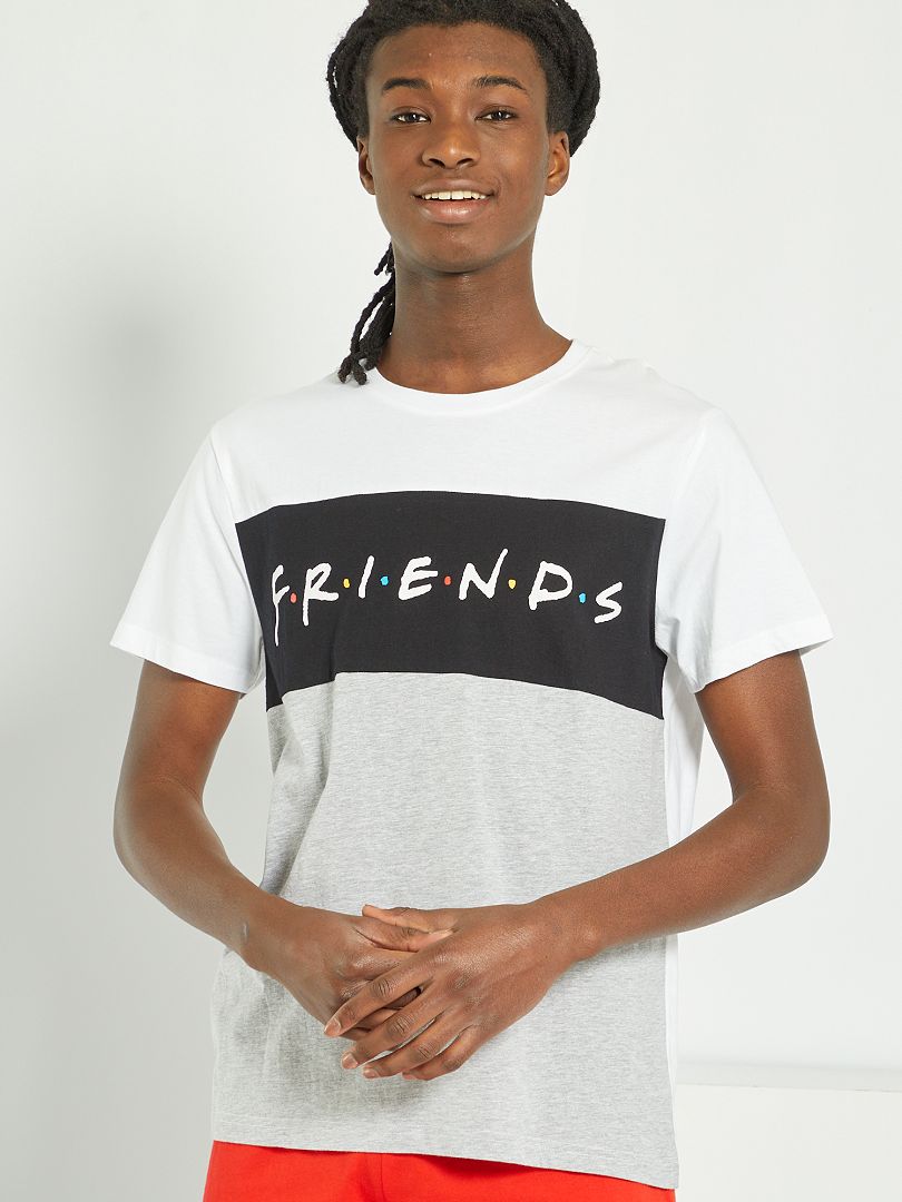 Korte pyjama 'Friends' wit / rood - Kiabi