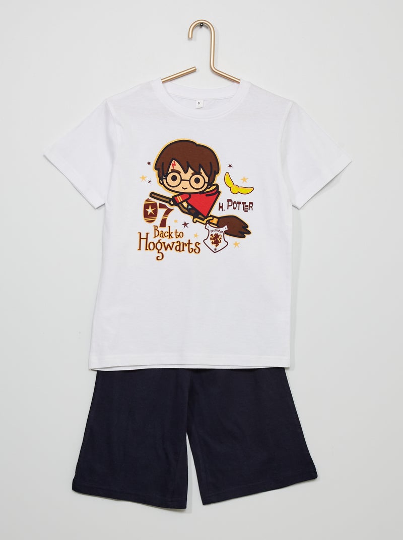 Korte pyjama 'Harry Potter' wit / zwart - Kiabi