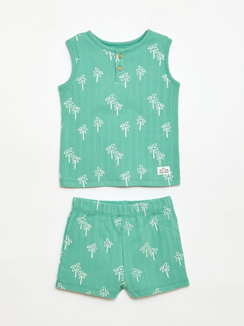 Korte pyjama hemdje + short - 2-delig - Kiabi