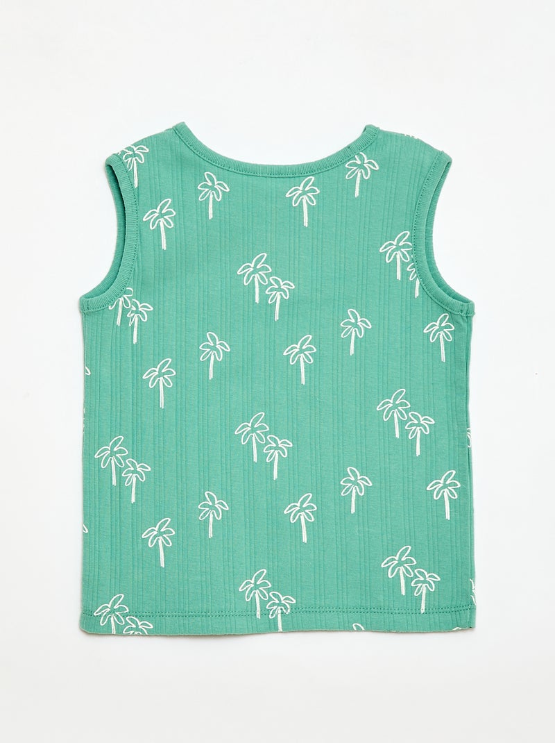 Korte pyjama hemdje + short - 2-delig Groen - Kiabi