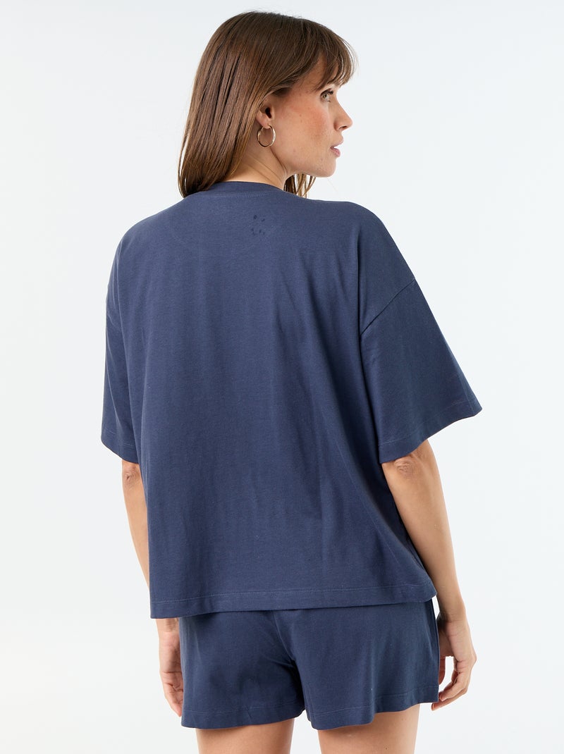 Korte pyjama 'Iejoor' - 2-delig Blauw - Kiabi