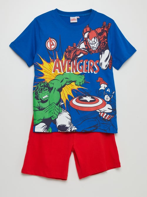 Korte pyjama met 'Avengers'-print - 2-delig - Kiabi