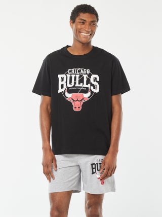 Korte pyjama met 'Chicago Bulls'-print - 2-delig