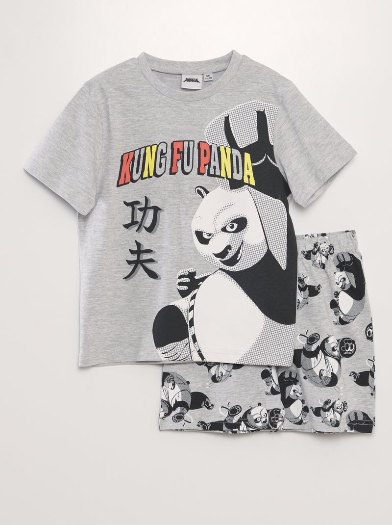Korte pyjama met 'Kung Fu Panda'-print - 2-delig GRIJS - Kiabi
