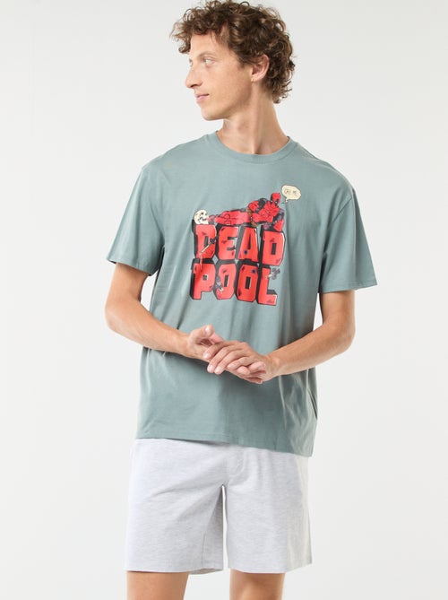 Korte pyjama met Marvel/Deadpool-print en korte mouw + short - 2-delig - Kiabi